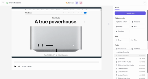 How to manually add hotspots in an interactive demo?